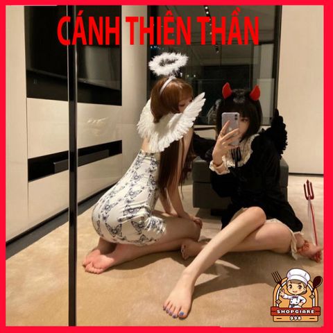 Cánh Quỷ Lông Vũ Cho Bé - Phụ Kiện Halloween & Giáng Sinh Cosplay, Đối Tượng Trẻ Em - Độc Đáo, Siêu Bền, Nhiều Kích Cỡ