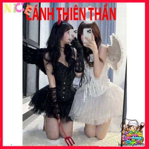 Cánh Quỷ Lông Vũ Cho Bé - Phụ Kiện Halloween & Giáng Sinh Cosplay, Đối Tượng Trẻ Em - Độc Đáo, Siêu Bền, Nhiều Kích Cỡ