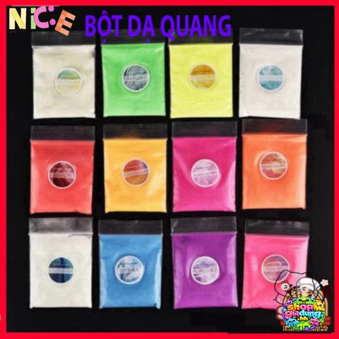 Bột Dạ Quang Siêu Sáng 10g - Màu Sắc Rực Rỡ, Phát Sáng Trong Bóng Tối, Trang Trí Độc Đáo Cho Nghệ Thuật và Không Gian Sống