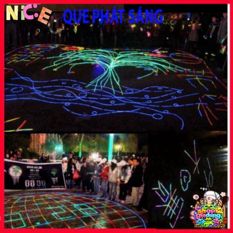 Que Phát Sáng Vui Nhộn 100 Màu - Bộ Lightstick Glowstick An Toàn Cho Tiệc Tùng và Hoạt Động Ngoài Trời
