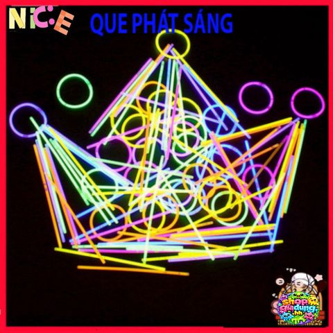 Que Phát Sáng Vui Nhộn 100 Màu - Bộ Lightstick Glowstick An Toàn Cho Tiệc Tùng và Hoạt Động Ngoài Trời