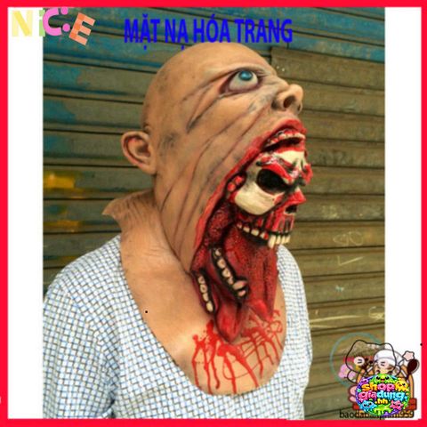 Mặt Nạ Xác Sống Lè Lưỡi Halloween - Phụ Kiện Hóa Trang Độc Đáo Cho Tiệc Tùng Và Video TikTok, Chất Liệu Latex An Toàn
