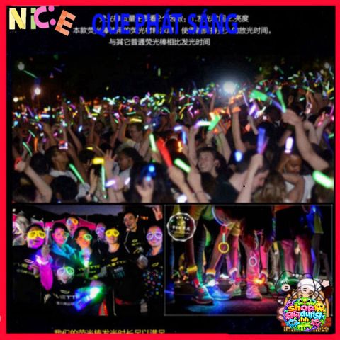 Que Phát Sáng Vui Nhộn 100 Màu - Bộ Lightstick Glowstick An Toàn Cho Tiệc Tùng và Hoạt Động Ngoài Trời