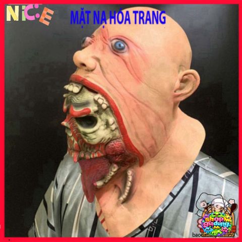 Mặt Nạ Xác Sống Lè Lưỡi Halloween - Phụ Kiện Hóa Trang Độc Đáo Cho Tiệc Tùng Và Video TikTok, Chất Liệu Latex An Toàn