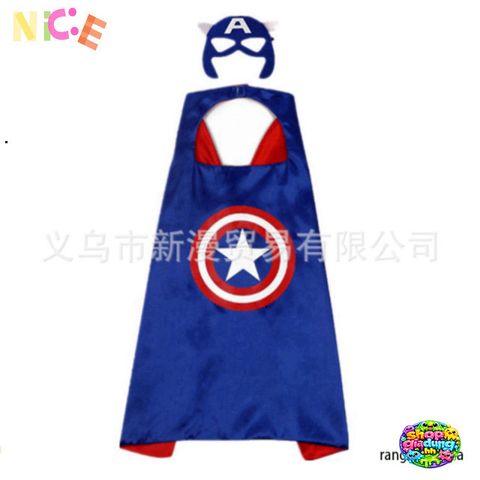Áo Choàng Hóa Trang Avengers Siêu Anh Hùng với Mặt Nạ - Đồ Chơi Thời Trang Tươi Sáng cho Bé Yêu, Kích Thước 70 x 90 cm