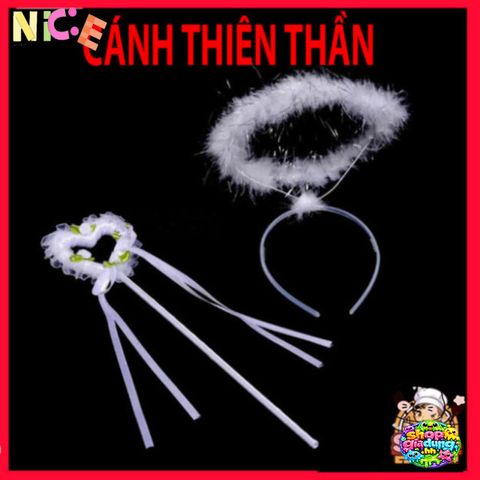 Bộ Băng Đô Cánh Thiên Thần Lông VŨ Trắng Cho Bé - Phụ Kiện Cosplay Đẹp Mắt, Thời Trang Lễ Hội, Dễ Thương