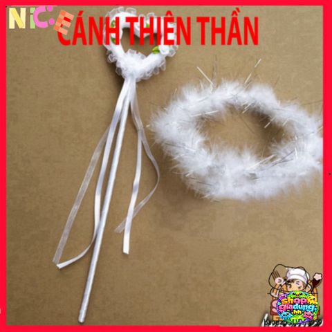 Bộ Băng Đô Cánh Thiên Thần Lông VŨ Trắng Cho Bé - Phụ Kiện Cosplay Đẹp Mắt, Thời Trang Lễ Hội, Dễ Thương