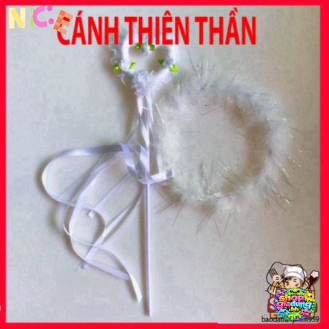Bộ Băng Đô Cánh Thiên Thần Lông VŨ Trắng Cho Bé - Phụ Kiện Cosplay Đẹp Mắt, Thời Trang Lễ Hội, Dễ Thương