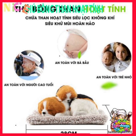 Thú Bông Chó Lọc Không Khí Than Hoạt Tính - Khử Mùi Xe Hơi, Trang Trí Đáng Yêu Cho Không Gian Sống, Quà Tặng Dễ Thương