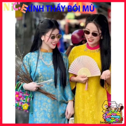 Kính Râm Thời Trang TIN HIN - Kính Mát Phong Cách Ulzzang Tròn Độc Đáo, Phụ Kiện Hè Cho Áo Dài Và Du Lịch
