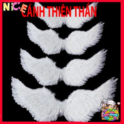 Cánh Cục Cưng Cosplay Trắng Huyền Ảo - Trang Phục Hóa Trang Cho Bé và Người Lớn, Lễ Hội & Chụp Ảnh