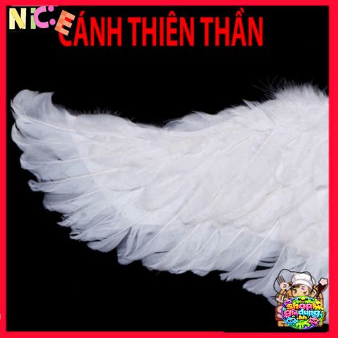 Cánh Lông Vũ Trẻ Em - Phụ Kiện Thiên Thần Trắng Dễ Thương, Chất Liệu Tự Nhiên, Hoàn Hảo Cho Tiệc Hóa Trang và Sự Kiện Đặc Biệt