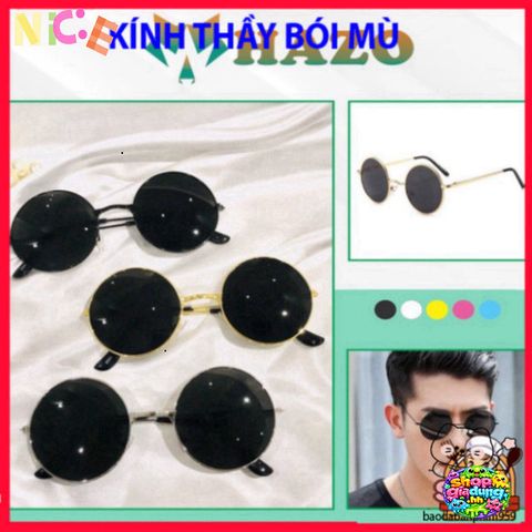 Kính Mát Nobita Huyền Bí - Kính Thời Trang Tròn Màu Đen Có Chống UV, Phong Cách Hiện Đại Cho Nam Nữ