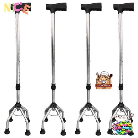 Gậy Chống Đi Lại Gấp Gọn Fuzy Có Đèn Pin - Tay Cầm Chống Trượt An Toàn Cho Người Già và Người Khó Khăn Trong Di Chuyển