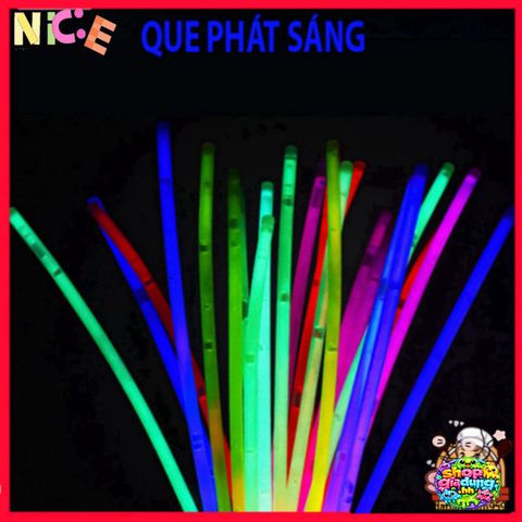 Que Phát Sáng Đa Màu - Bộ 100 Que Đa Dụng Kèm Đầu Nối, Vòng Đeo Tay Dạ Quang Cho Tiệc Tối, Sự Kiện Ngoài Trời