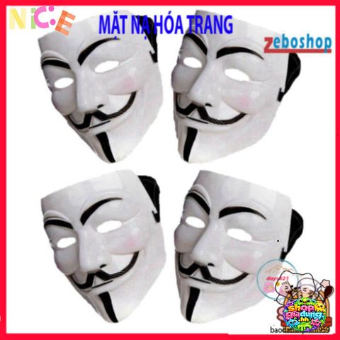 Mặt Nạ Halloween V for Vendetta - Phụ Kiện Cosplay Độc Đáo Cho Bữa Tiệc Hóa Trang, Gợi Cảm Hứng Bí Ẩn
