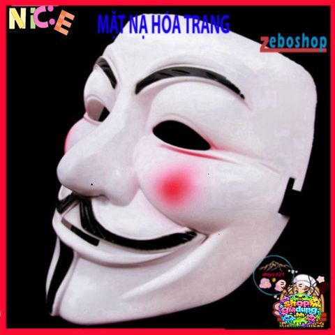 Mặt Nạ Halloween V for Vendetta - Phụ Kiện Cosplay Độc Đáo Cho Bữa Tiệc Hóa Trang, Gợi Cảm Hứng Bí Ẩn