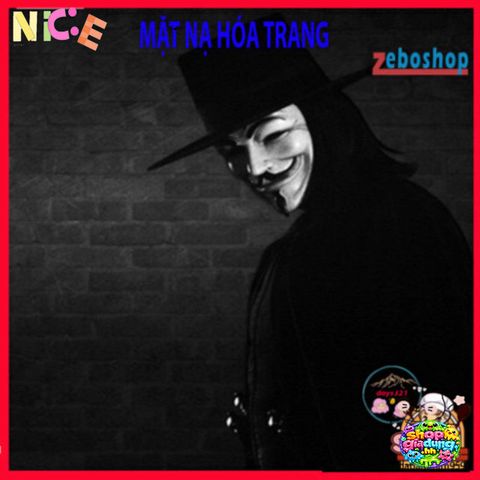 Mặt Nạ Halloween V for Vendetta - Phụ Kiện Cosplay Độc Đáo Cho Bữa Tiệc Hóa Trang, Gợi Cảm Hứng Bí Ẩn