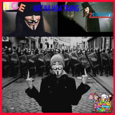 Mặt Nạ Halloween V for Vendetta - Phụ Kiện Cosplay Độc Đáo Cho Bữa Tiệc Hóa Trang, Gợi Cảm Hứng Bí Ẩn
