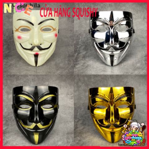 Mặt Nạ Huyền Bí Anonymous Vendetta - Phụ Kiện Hóa Trang Halloween Độc Đáo, Quà Tặng Đặc Biệt Cho Mọi Lứa Tuổi