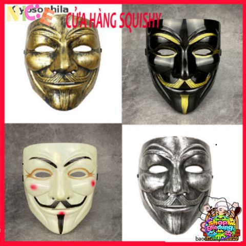 Mặt Nạ Huyền Bí Anonymous Vendetta - Phụ Kiện Hóa Trang Halloween Độc Đáo, Quà Tặng Đặc Biệt Cho Mọi Lứa Tuổi