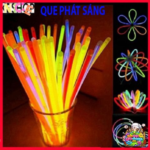 Que Phát Sáng 100 Quả - Phụ Kiện Tiệc Tùng, Vòng Đeo Tay Năng Động, Ánh Sáng Lung Linh Cho Bữa Tiệc & Dịp Lễ Hội
