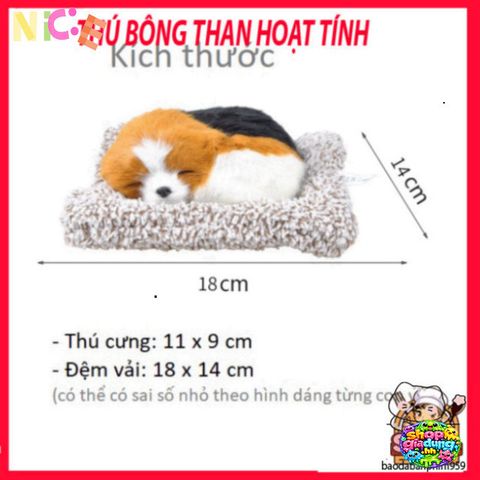 Thú Bông Decor Móc Xe Chó Mèo Gấu Super Real 99% - Khử Mùi Than Hoạt Tính, Trang Trí Xe Hơi Đáng Yêu, Không Gian Trong Lành