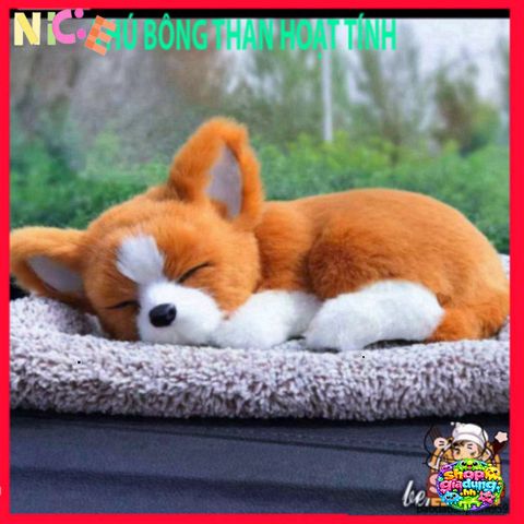 Gấu Bông Chó Shiba Vàng - Không Khí Lọc Khử Mùi Ô Tô, Thú Bông Lông Mềm Đáng Yêu, Phụ Kiện Trang Trí Xe Hơi Hữu Ích