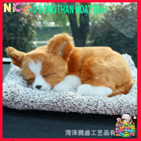 Gấu Bông Chó Shiba Vàng - Không Khí Lọc Khử Mùi Ô Tô, Thú Bông Lông Mềm Đáng Yêu, Phụ Kiện Trang Trí Xe Hơi Hữu Ích