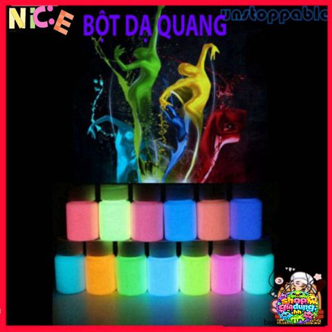 Bộ 8 Chai Sơn Huỳnh Quang Phát Sáng Trong Bóng Tối - Màu Sắc Nhiều Dạng Dùng Để Nghệ Thuật Thủ Công 20g/Chai