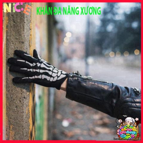 Mặt Nạ Đầu Lâu Kinh Dị và Găng Tay Ma Xương - Phụ Kiện Thời Trang Halloween Độc Đáo cho Tiệc Hóa Trang