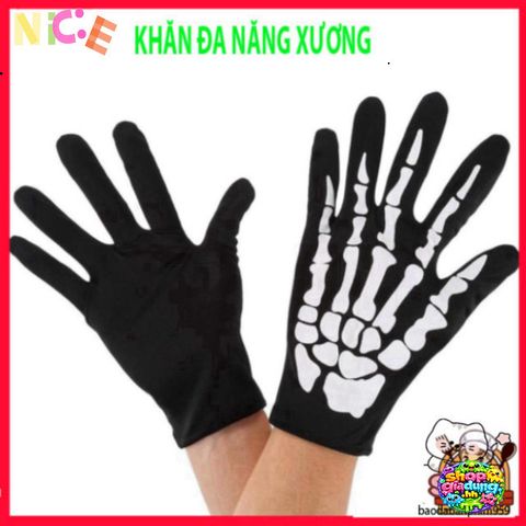 Mặt Nạ Đầu Lâu Kinh Dị và Găng Tay Ma Xương - Phụ Kiện Thời Trang Halloween Độc Đáo cho Tiệc Hóa Trang