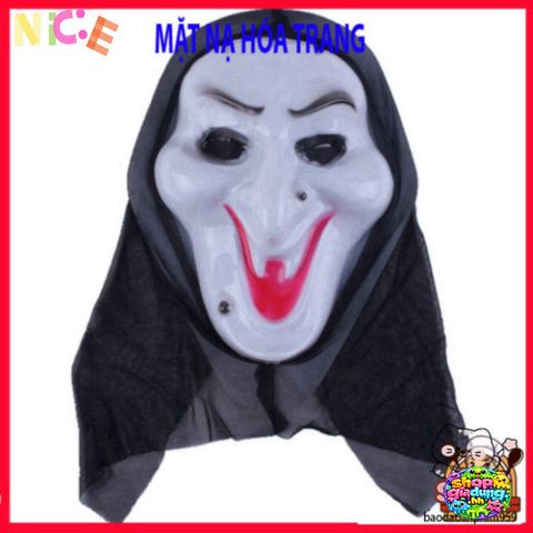 Mặt Nạ Scream Đen Halloween - Phụ Kiện Thời Trang Ma Quái Cho Buổi Tiệc Hóa Trang