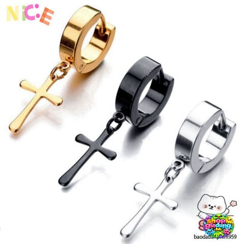 Khuyên Tai Titan Hình Thánh Giá BTN-6065 - Phụ Kiện Thời Trang Cao Cấp Phong Cách Hàn Quốc Cho Nam Nữ, Xu Hướng 2023