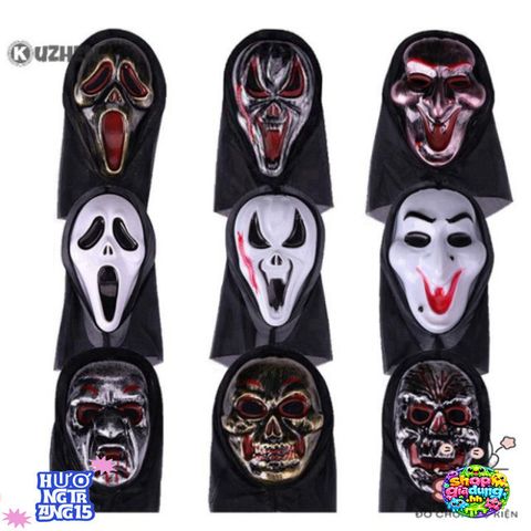 Mặt Nạ Kinh Dị KUZHEN Cosplay Halloween - Mặt Nạ Quỷ Dính Lưỡi Đen Siêu Ngầu Cho Tiệc Hóa Trang, Lễ Hội