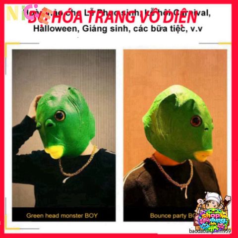 Mặt Nạ Silicon Hình Cá Ếch Xanh Halloween Vui Nhộn - Phụ Kiện Tiệc Tùng An Toàn, Siêu Thoáng Mát Cho Tất Cả Mọi Người
