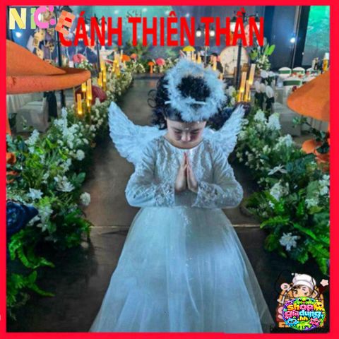 Cánh Lông Vũ Trắng Độc Đáo - Phụ Kiện Halloween, Cosplay, Tiệc Hóa Trang, Rực Rỡ, Chất Liệu Tự Nhiên, Phong Cách Thiên Thần