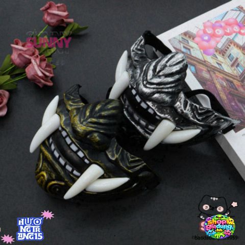 Mặt Nạ Quỷ Oni Nhật Bản - Phụ Kiện Halloween cho Cosplay và Tiệc Tường, Thiết Kế 3D Độc Đáo, An Toàn và Thoải Mái