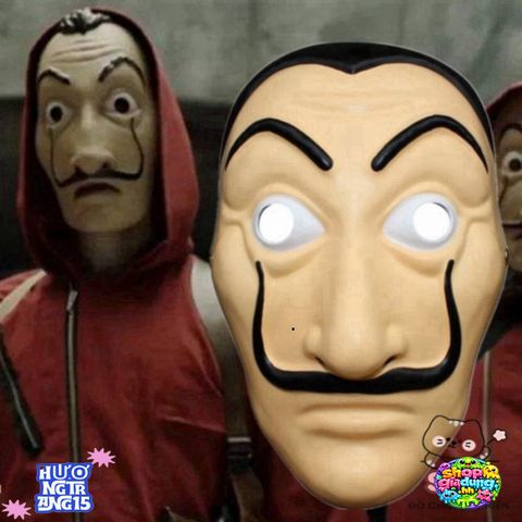 Mặt Nạ Hóa Trang Salvador Dali - Phong Cách La Casa De Papel Cho Halloween & Tiệc Hóa Trang - Phụ Kiện Độc Đáo Nam Nữ