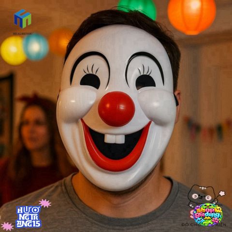 Mặt Nạ Chú Hề Halloween PVC - Phụ Kiện Hóa Trang Đầy Ma Mị Cho Bữa Tiệc Halloween Vui Nhộn