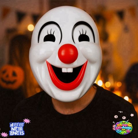 Mặt Nạ Chú Hề Halloween PVC - Phụ Kiện Hóa Trang Đầy Ma Mị Cho Bữa Tiệc Halloween Vui Nhộn