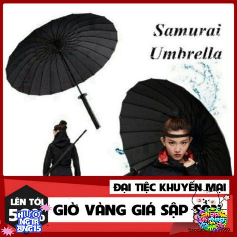 Ô Dù Kiếm Nhật Katana Cao Cấp - Ô Chống Mưa Sang Trọng Với Thiết Kế Hình Thanh Kiếm - Quà Tặng Găng Tay Phượt Thủ