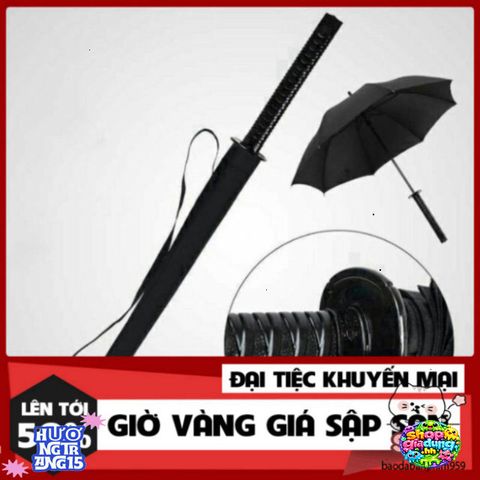 Ô Dù Kiếm Nhật Katana Cao Cấp - Ô Chống Mưa Sang Trọng Với Thiết Kế Hình Thanh Kiếm - Quà Tặng Găng Tay Phượt Thủ