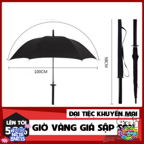 Ô Dù Kiếm Nhật Katana Cao Cấp - Ô Chống Mưa Sang Trọng Với Thiết Kế Hình Thanh Kiếm - Quà Tặng Găng Tay Phượt Thủ