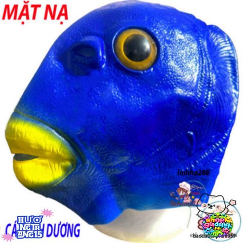 Mặt Nạ Silicone Cá Xanh - Phụ Kiện Hóa Trang Độc Đáo Cho Tiệc Halloween, Lễ Hội, và Sự Kiện Đặc Biệt