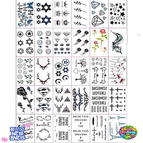 Bộ 30 Tấm Hình Xăm Dán Tatoo Cá Nhân - Mẫu T499 Độc Đáo, Thời Trang, An Toàn Cho Da, Cho Bạn Tự Tin Tỏa Sáng
