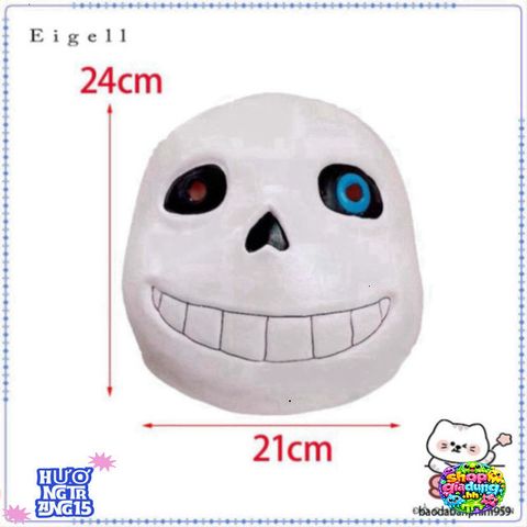 Mặt Nạ Cao Su Undertale Sans - Phụ Kiện Halloween Độc Đáo Cho Người Hâm Mộ Game, Thiết Kế Nghệ Thuật Thời Trang Hóa Trang