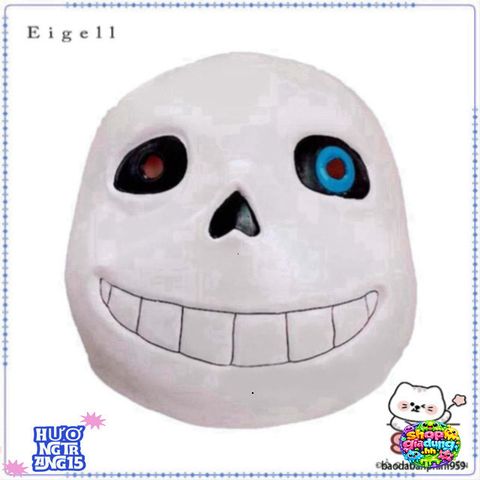 Mặt Nạ Cao Su Undertale Sans - Phụ Kiện Halloween Độc Đáo Cho Người Hâm Mộ Game, Thiết Kế Nghệ Thuật Thời Trang Hóa Trang
