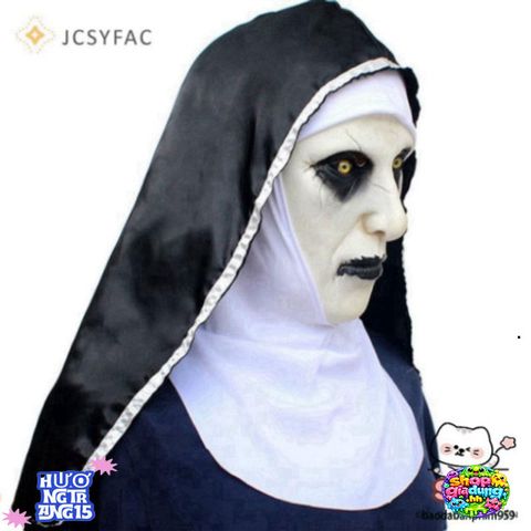 Mặt Nạ Halloween Valak Cao Su - Bộ Cosplay Nữ Tu Kinh Dị, Hóa Trang Độc Đáo Cho Tiệc Tùng và Sự Kiện