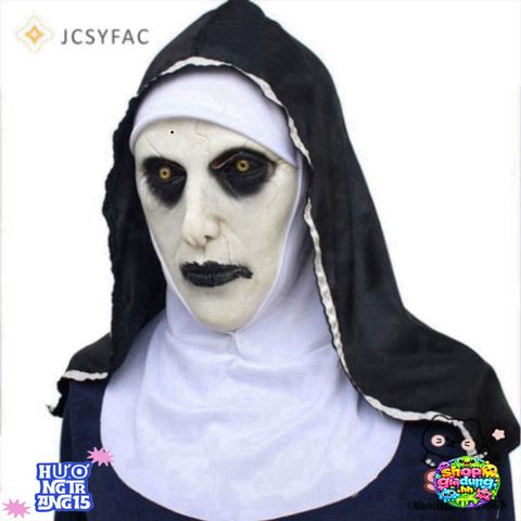 Mặt Nạ Halloween Valak Cao Su - Bộ Cosplay Nữ Tu Kinh Dị, Hóa Trang Độc Đáo Cho Tiệc Tùng và Sự Kiện